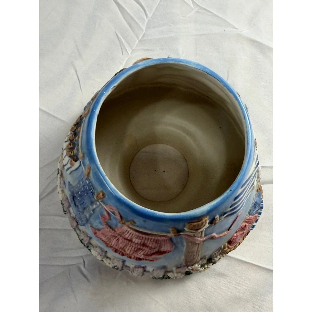Yankee Candle Ceramic Jar Topper Shade Clothesline Picket Fence Cottagecore 4in